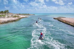 Jet Ski Adventure in Crystal Waters of Turks and Caicos - The Famous La Famille Express Shipwreck Ride