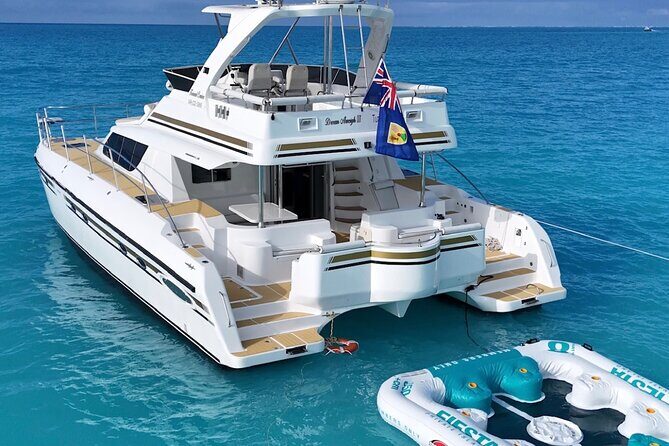 Turks and Caicos Full-Day Luxury Private Yacht Charter - After lunch: island hops, tubing, and that party-island option